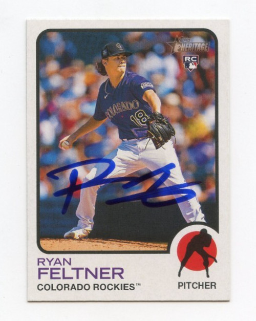 RYAN FELTNER SIGNED AUTOGRAPHED 2022 TOPPS HERITAGE BASEBALL CARD AUTO