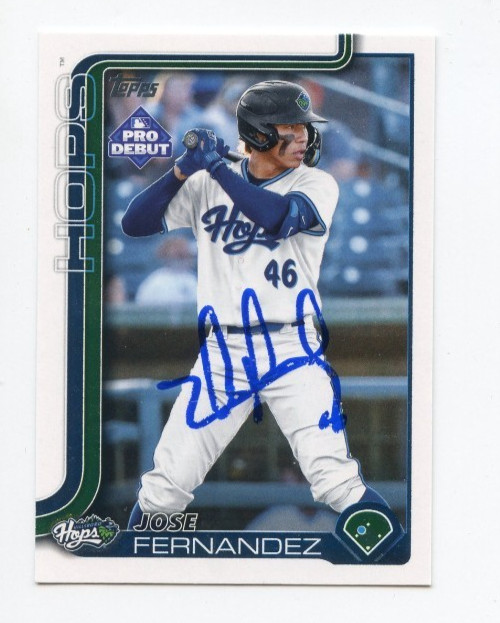 JOSE FERNANDEZ SIGNED AUTOGRAPHED 2025 TOPPS PRO DEBUT BASEBALL CARD AUTO