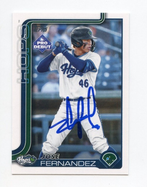 JOSE FERNANDEZ SIGNED AUTOGRAPHED 2025 TOPPS PRO DEBUT BASEBALL CARD AUTO