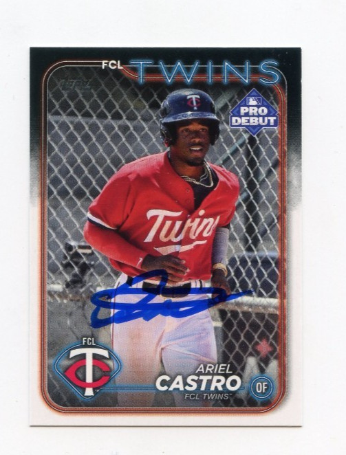 ARIEL CASTRO SIGNED AUTOGRAPHED 2024 TOPPS PRO DEBUT BASEBALL CARD AUTO