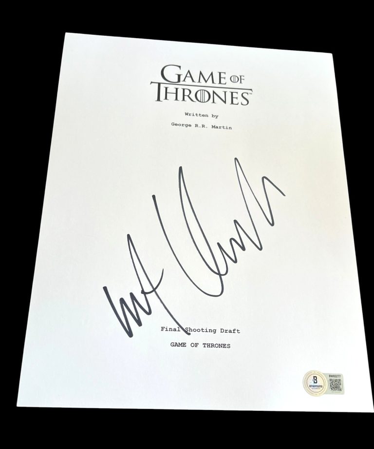 KIT HARINGTON SIGNED AUTOGRAPH SCRIPT GAME OF THRONES BECKETT BAS COA AUTO