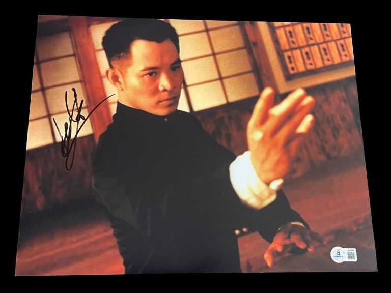JET LI SIGNED AUTOGRAPH 11x14 PHOTO FIST OF LEGEND LETHAL WEAPON BECKETT BAS COA