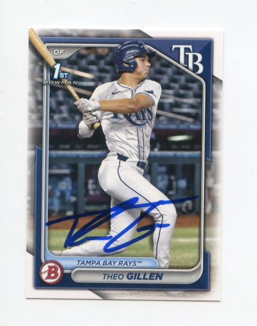 THEO GILLEN SIGNED AUTOGRAPHED 2024 BOWMAN DRAFT BASEBALL CARD AUTO
