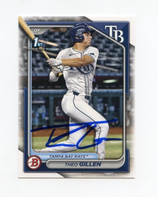 THEO GILLEN SIGNED AUTOGRAPHED 2024 BOWMAN DRAFT BASEBALL CARD AUTO