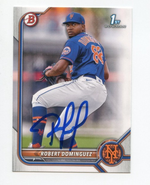 ROBERT DOMINGUEZ SIGNED AUTOGRAPHED 2022 BOWMAN BASEBALL CARD AUTO