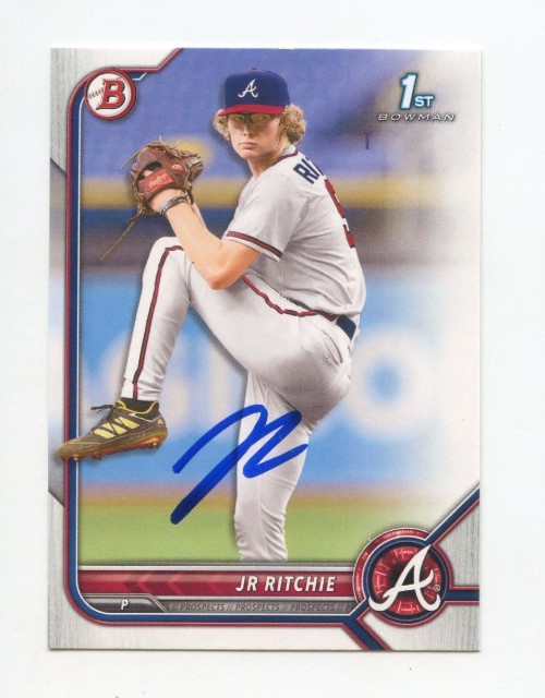 JR RITCHIE SIGNED AUTOGRAPHED 2022 BOWMAN DRAFT BASEBALL CARD AUTO