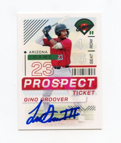GINO LUJAMES GROOVER SIGNED 2024 PANINI PROSEPCT EDITION BASEBALL CARD AUTO