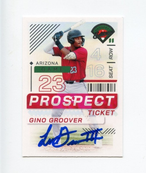 GINO LUJAMES GROOVER SIGNED 2024 PANINI PROSEPCT EDITION BASEBALL CARD AUTO