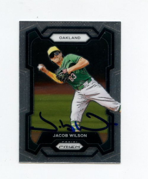 JACOB WILSON SIGNED 2024 PANINI PRIZM DRAFT PICK BASEBALL CARD AUTO