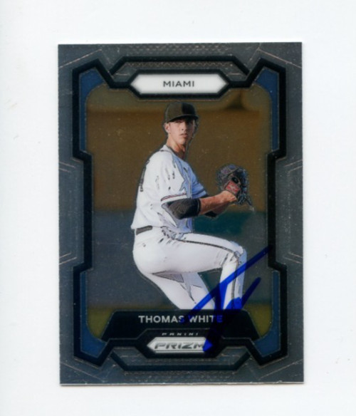 THOMAS WHITE SIGNED 2024 PANINI PRIZM DRAFT PICK BASEBALL CARD AUTO