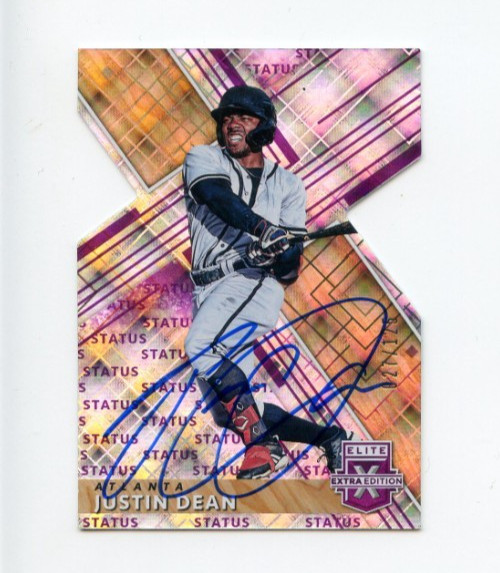 JUSTIN DEAN SIGNED 2019 PANINI ELITE BASEBALL CARD AUTO