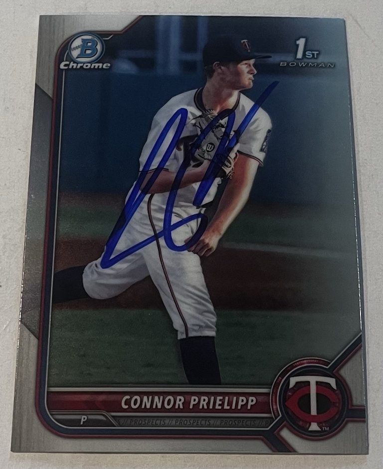 CONNOR PRIELIPP SIGNED 2022 BOWMAN DRAFT CHROME PROSPECTS CARD AUTO