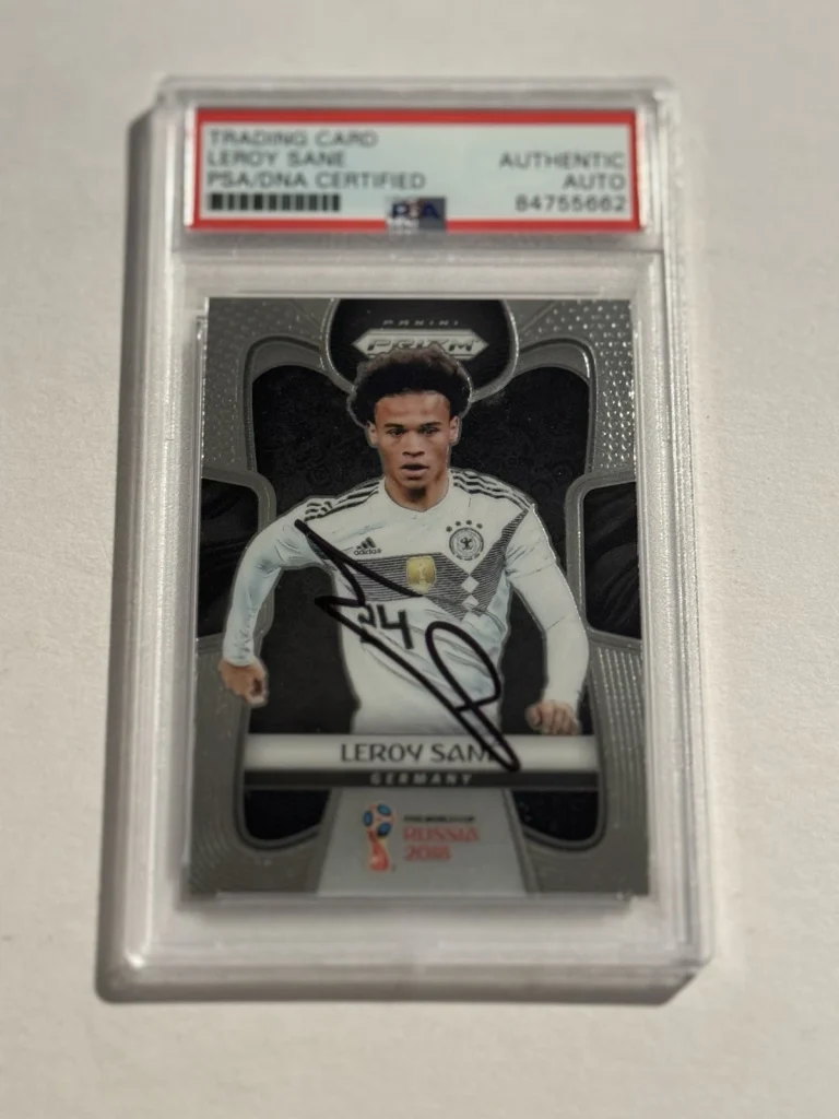 2018 Panini Prizm World Cup Soccer #93 Leroy Sane SIGNED AUTO RC Rookie PSA/DNA