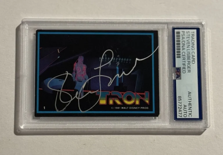 STEVEN LISBERGER Signed Auto 1982 DONRUSS CARD #1 DIRECTOR TRON PSA
