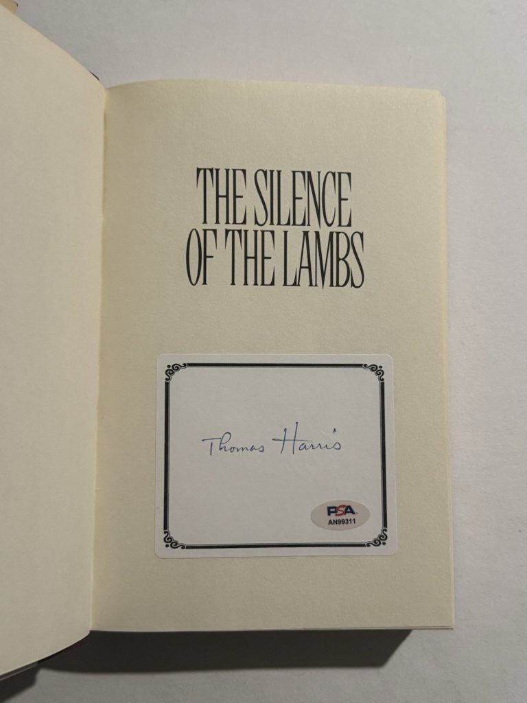 THOMAS HARRIS SIGNED SILENCE OF THE LAMBS 1st FIRST EDITION BOOK AUTHOR PSA COA