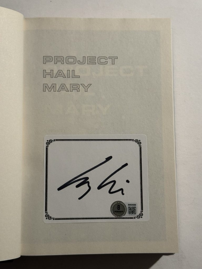ANDY WEIR SIGNED PROJECT HAIL MARY BOOK 1st Edition AUTOGRAPHED RARE BAS COA