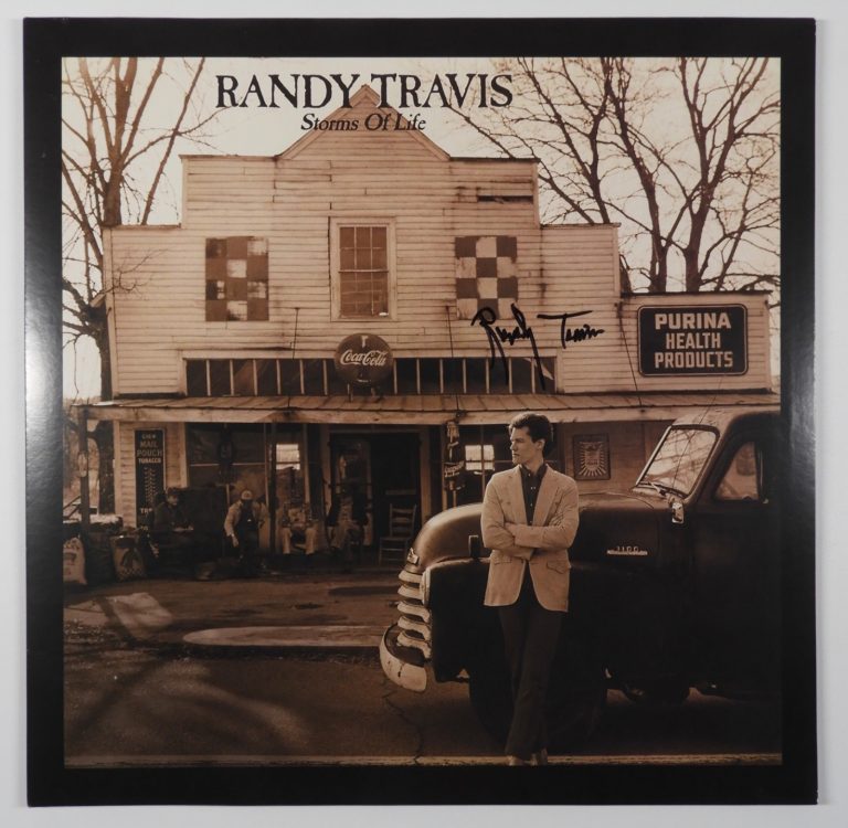 Randy Travis JSA Signed Autograph Album Record Vinyl Storms Of Life