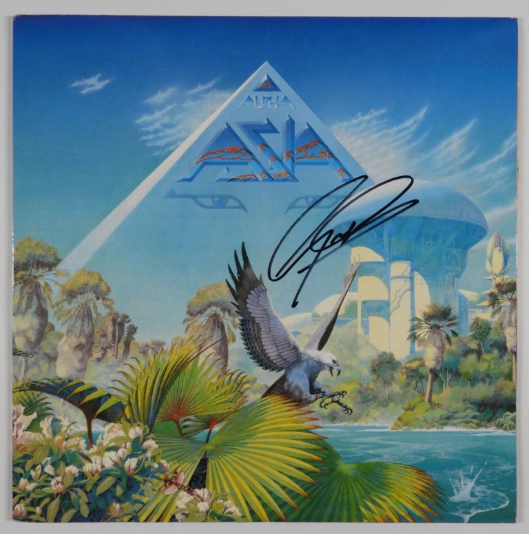 ASIA Geoff Downes JSA Signed Autograph Album Vinyl Record Alpha
