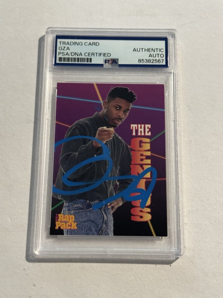 GZA The Genius Wu Tang Clan Liquid Swords Signed 1991 Rap Pack Rookie Card PSA