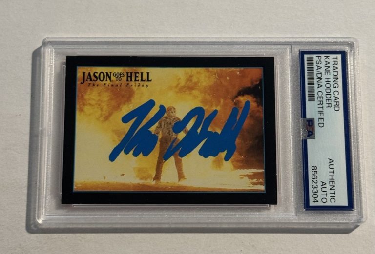 KANE HODDER SIGNED AUTO TRADING CARD 1993 JASON GOES TO HELL VOORHEES PSA