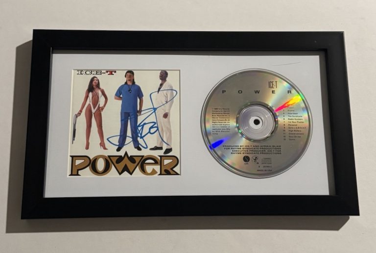 ICE T SIGNED POWER CD FRAMED BODY COUNT LEGEND ACTOR HIP HOP RAPPER RARE COA