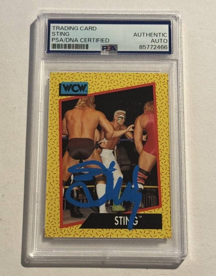 STING WCW Wrestling 1991 IMPEL #1 PSA/DNA CERTIFIED AUTHENTIC RC ROOKIE AUTO