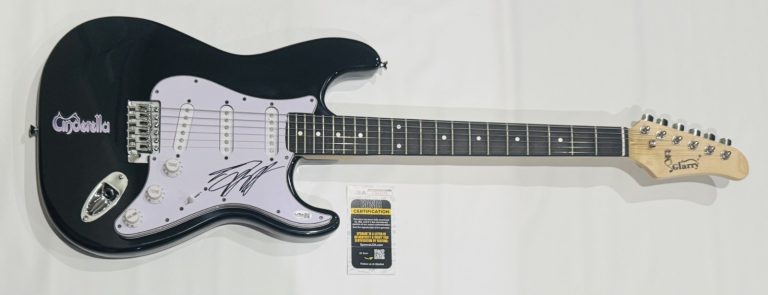 TOM KEIFER SIGNED BLACK ELECTRIC GUITAR CINDERELLA PROOF JSA COA