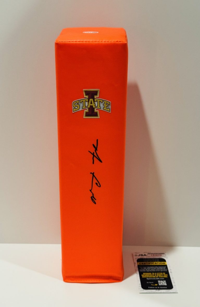 MATT CAMPBELL SIGNED TOUCHDOWN PYLON IOWA STATE CYCLONES ST.  JSA COA