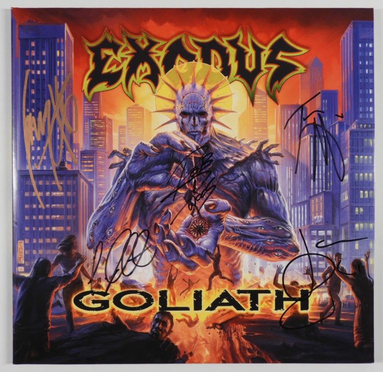 Exodus JSA Fully Signed Autograph Album Record Vinyl Goliath