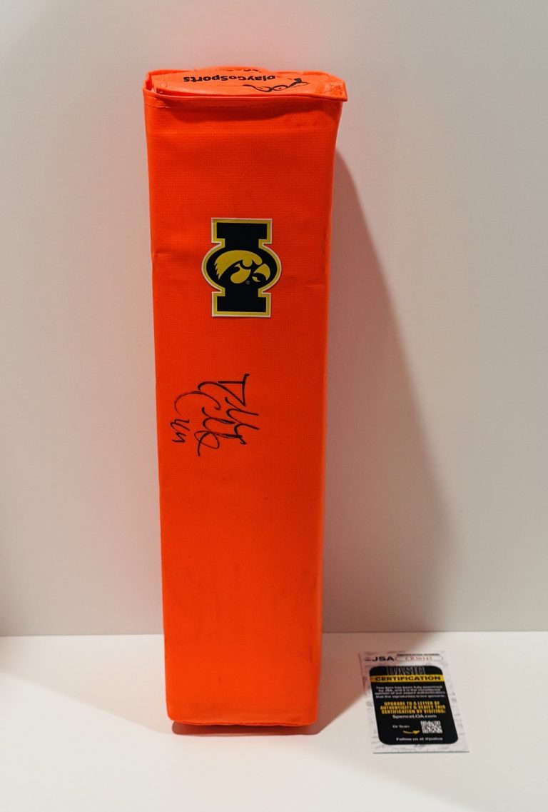 DALLAS CLARK SIGNED TOUCHDOWN PYLON IOWA HAWKEYES FOOTBALL JSA COA