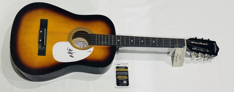 LYLE LOVETT SIGNED SUNBURST ACOUSTIC GUITAR COUNTRY LEGEND JSA COA