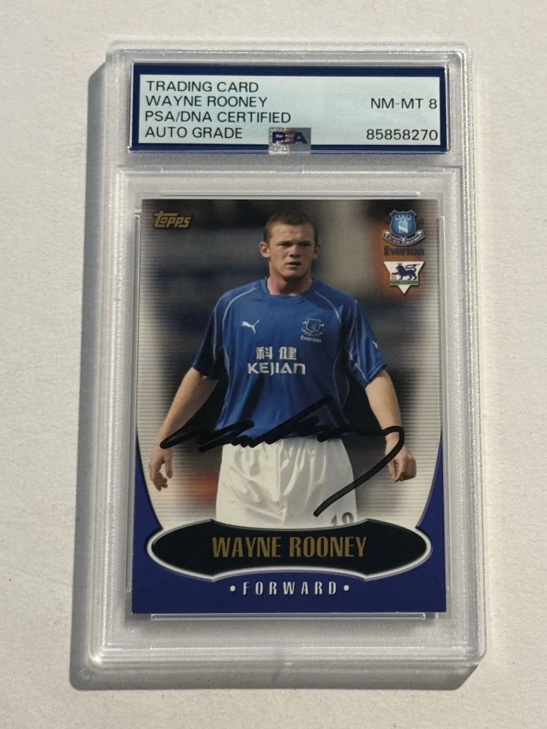 Wayne Rooney Signed Auto 2003 Topps Premier Gold Rookie RC E3 PSA