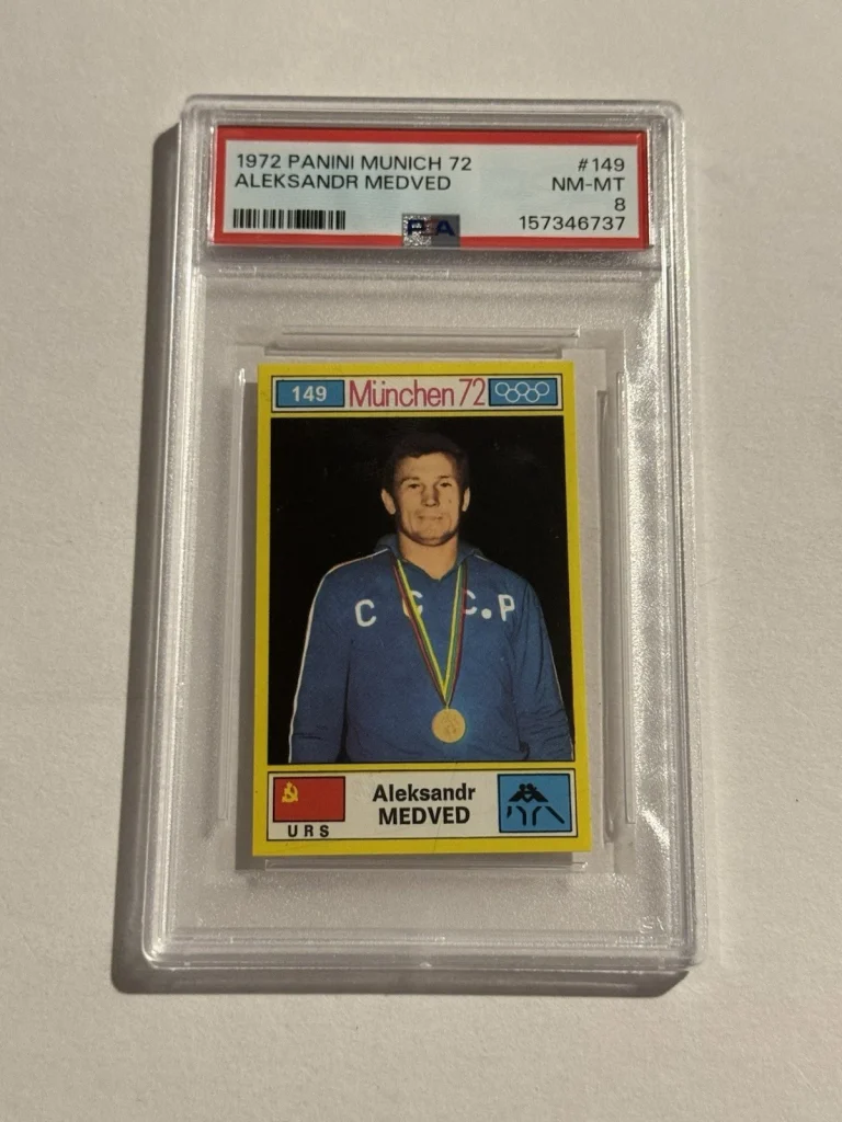 PANINI MÜNCHEN 1972 OLYMPICS ALEKSANDR MEDVED #149 PSA 8 NM-MT