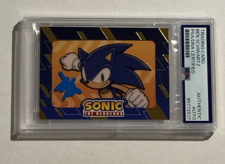 BEN SCHWARTZ SIGNED AUTO 2024 Cybercel Sonic Hedgehog Sonic VOICE ACTOR PSA