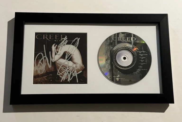 CREED FULL BAND SIGNED FRAMED CD AUTOGRAPHED SCOTT STAPP RARE COA