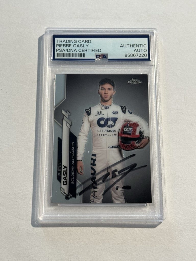 2020 Topps Chrome Formula 1 F1 Pierre Gasly Signed Auto RC Portrait #11 PSA