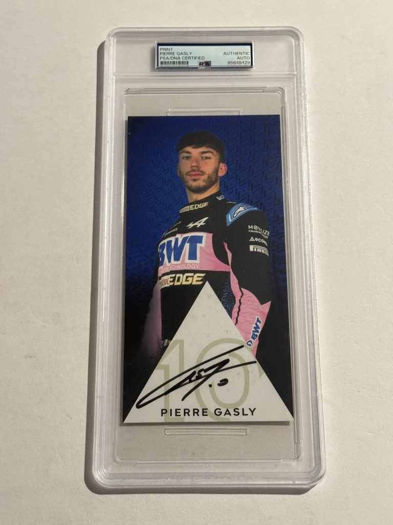 Pierre Gasly Signed Autographed Players Card F1 Formula 1 Alpine Rare PSA
