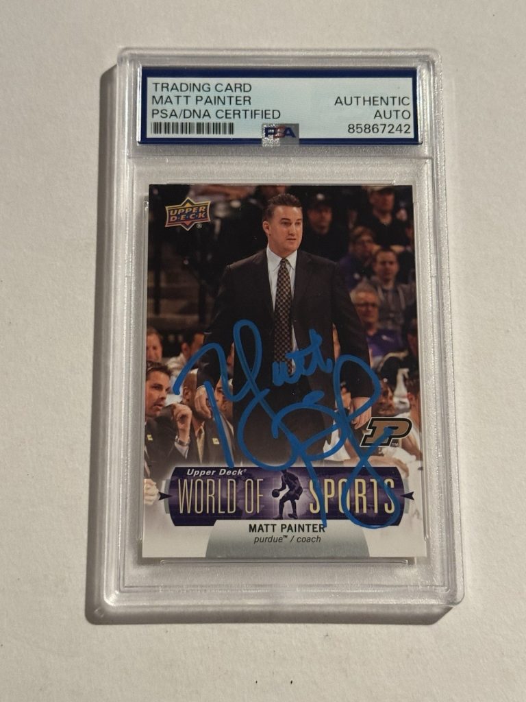 Matt Painter Signed Auto 2011 Upper Deck World of Sports Purdue Coach #85 PSA