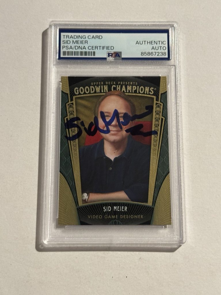2015 Upper Deck Goodwin Champions #62 Sid Meier Signed Auto Game Designer PSA