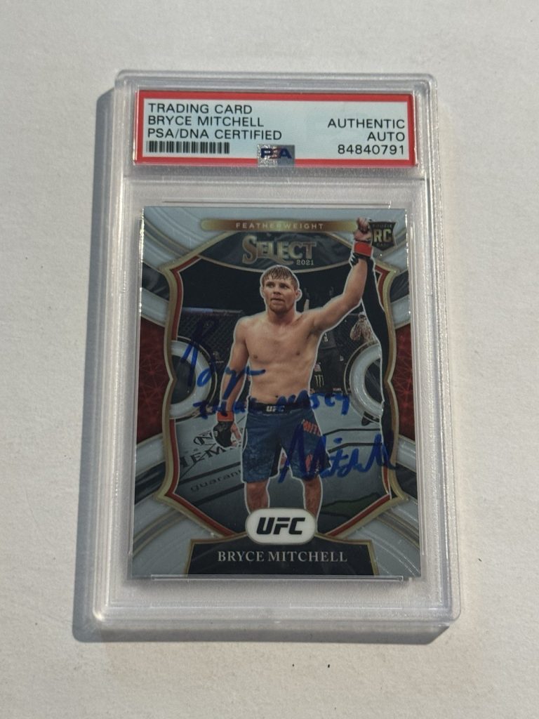 2021 Select Concourse UFC Bryce Mitchell Rookie Card RC #81 Signed Auto PSA