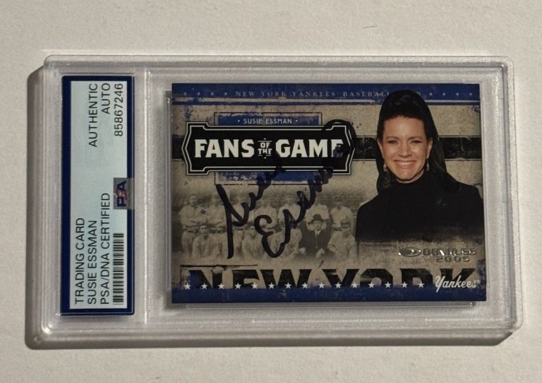 Susie Essman Signed Auto RC 2005 Donruss Fans Of The Game Actress Yankees PSA