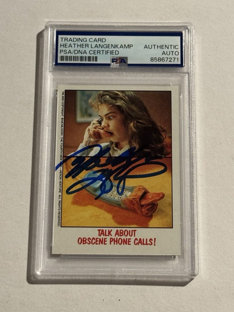 Heather Langenkamp Signed Auto Topps Nightmare on Elm Street PSA