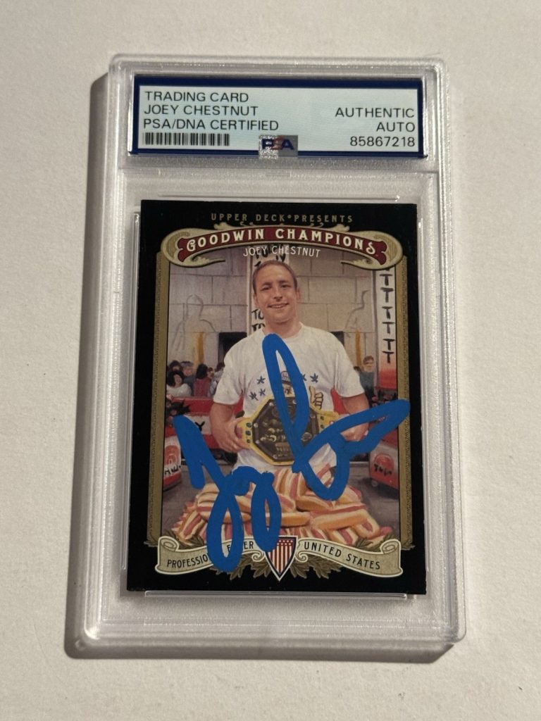 JOEY CHESTNUT SIGNED AUTO RC 2012 Upper Deck Goodwin Champions #121 PSA