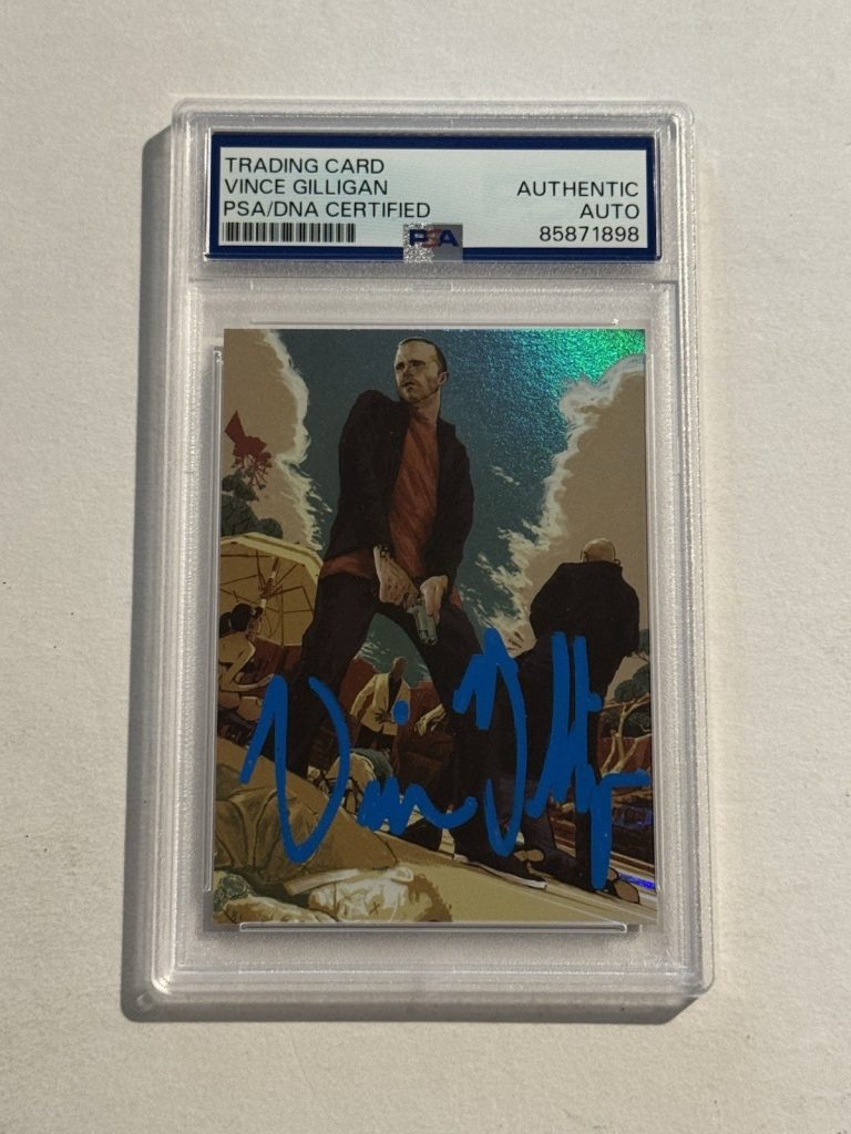 VINCE GILLIGAN SIGNED AUTO 2014 Cryptozoic Breaking Bad Fan Art #BBFA-05 PSA