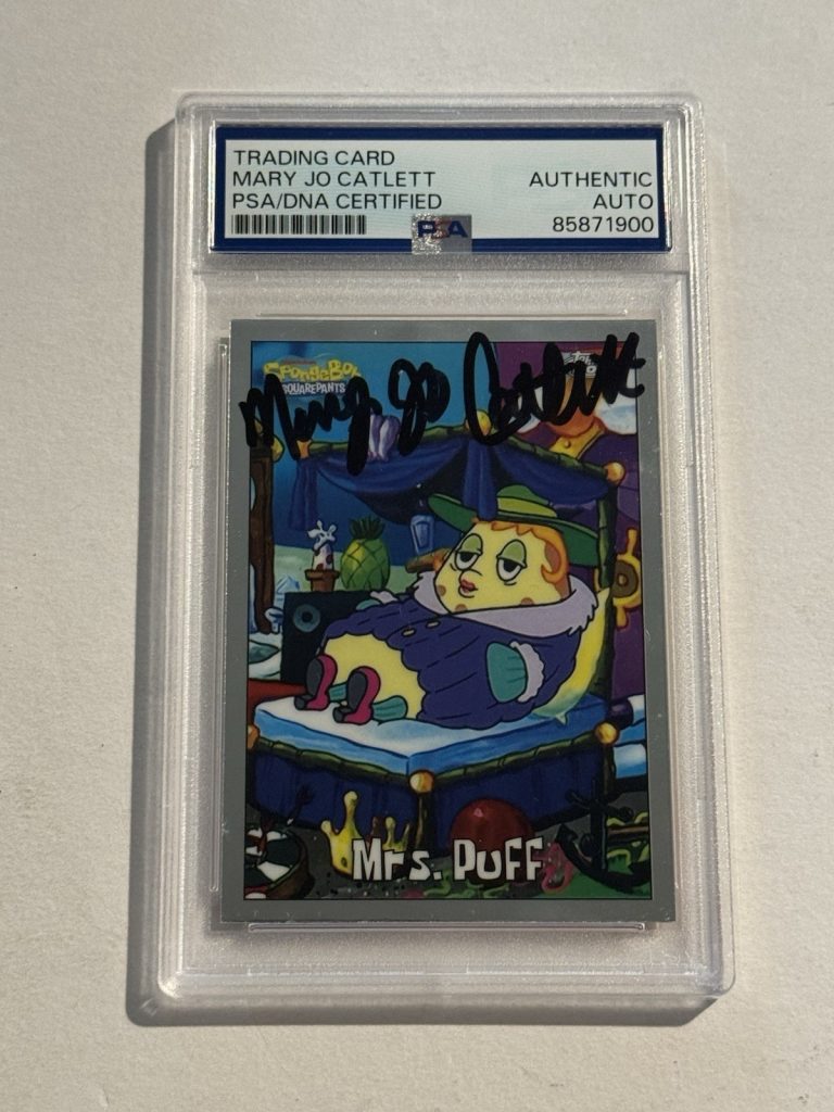 MARY JO CATLETT SIGNED AUTO 2025 TOPPS CHROME SPONGEBOB MRS PUFF RARE PSA