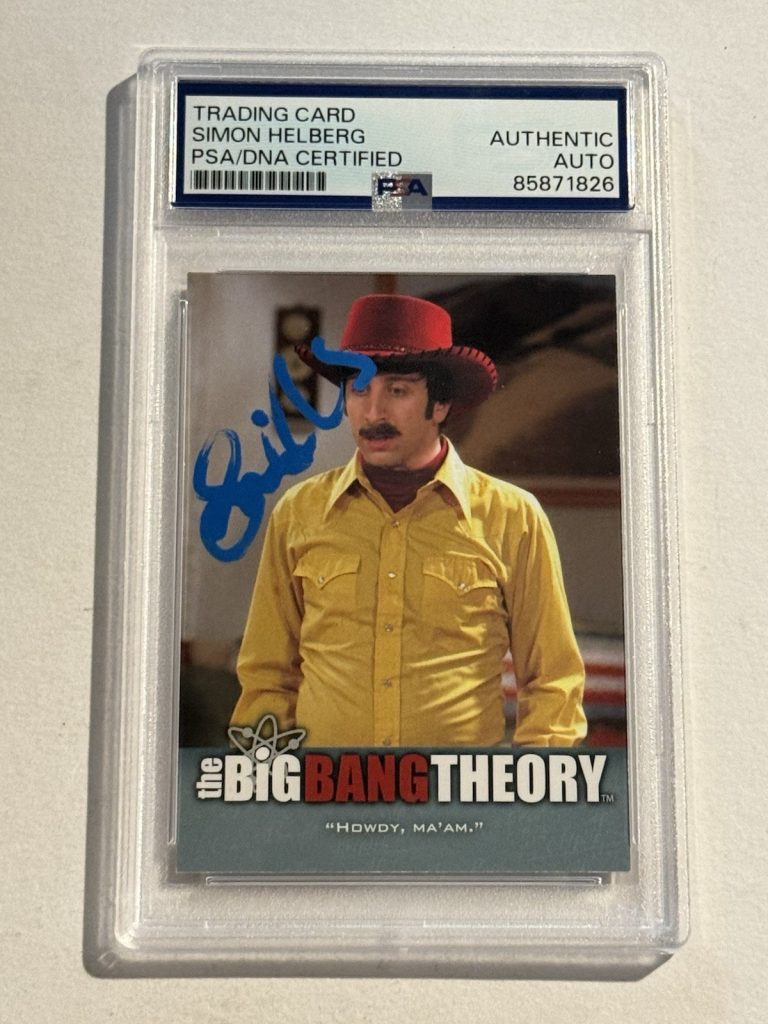 SIMON HELBERG SIGNED AUTO RC 2012 Cryptozoic The Big Bang Theory Howard #14 PSA