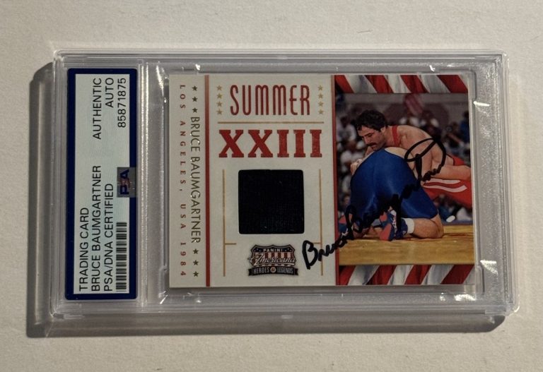 Bruce Baumgartner Signed Auto 2012 Panini Americana /499 Relic Patch USA PSA