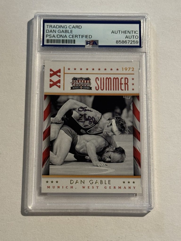 Dan Gable 2012 Panini Americana Heroes & Legends Signed Auto Iowa Legend PSA