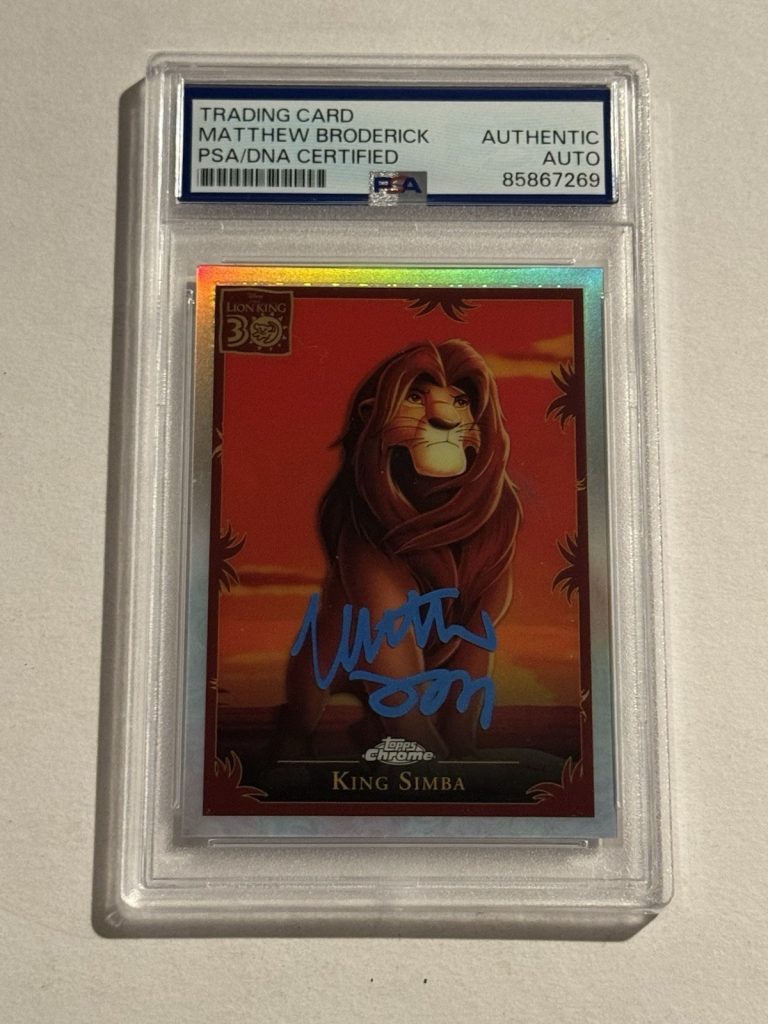 MATTHEW BRODERICK SIGNED AUTO Refractor 2024 Topps Chrome Disney Lion King PSA