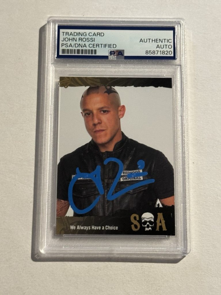 Theo Rossi Signed Auto RC Cryptozoic Sons of Anarchy Trading Card Juice #35 PSA